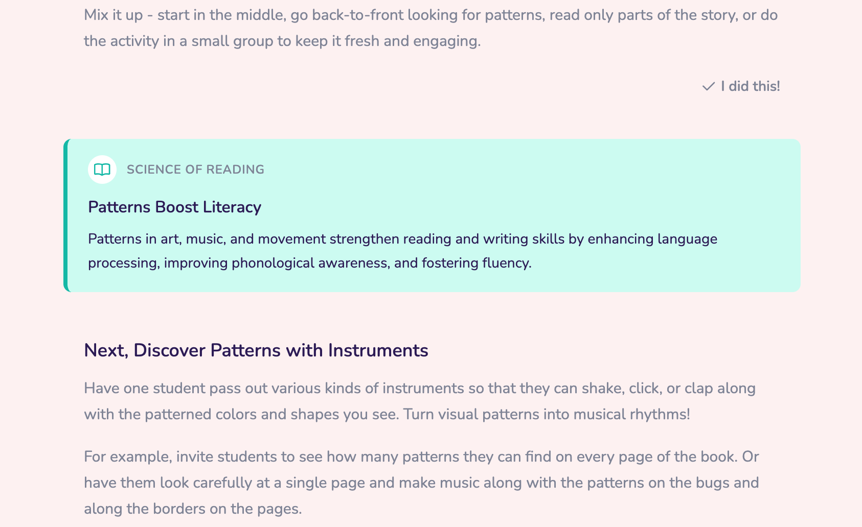 KWEST lesson example